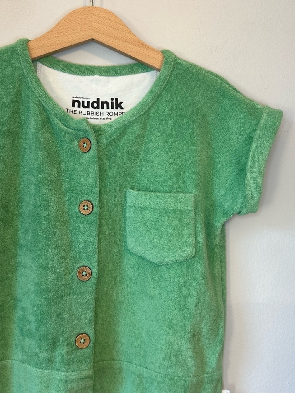 Nudnik Recycled Terryoth Swim Cover Romper Size 5 - Picture 4 of 8